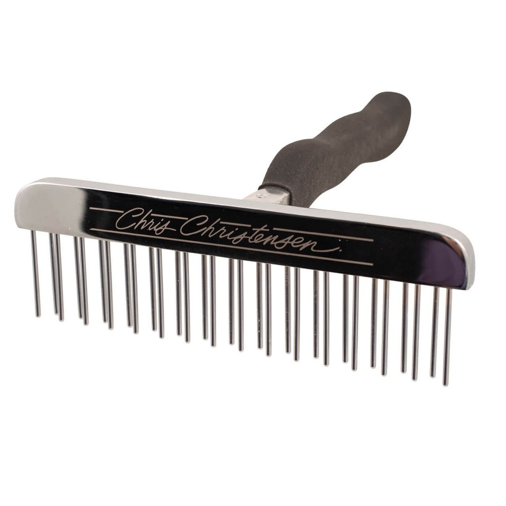 Chris Christensen dog grooming t-rake brush